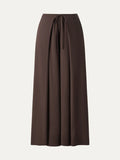 Bamboo Ponte Wrap-tie Palazzo Pants with Pockets