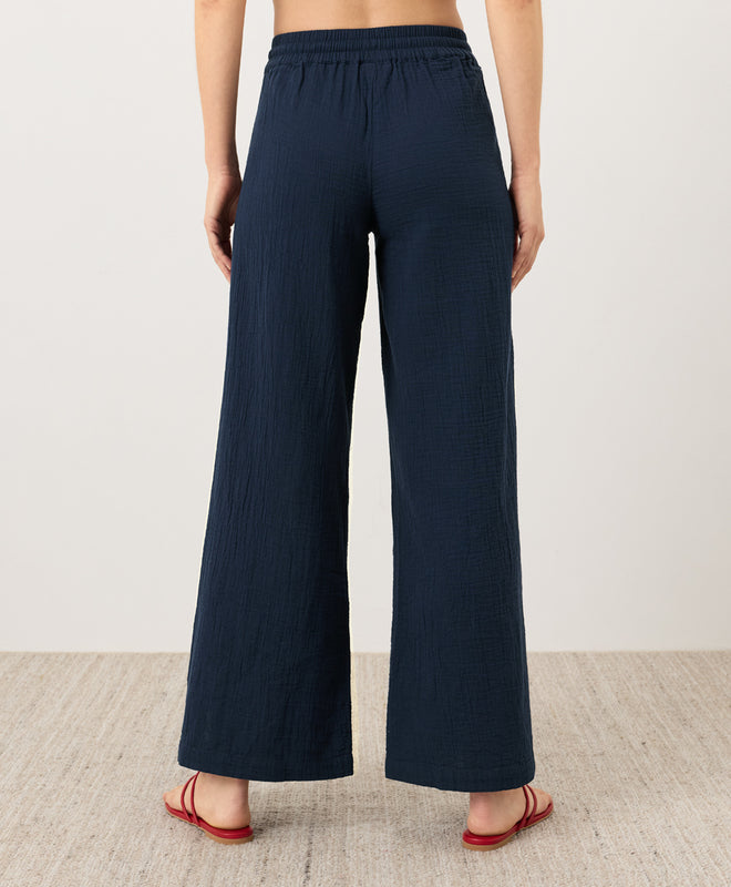 Organic Coastal Double Gauze Split Hem Pant