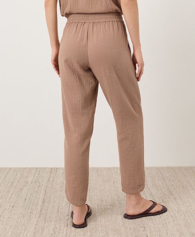 Organic Coastal Double Gauze Tapered Pull-On Pant